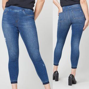 SPANX Distressed Ankle Skinny Jeans, Medium Wash